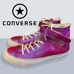 Converse Brea Iridescent Fushia Sneakers 9 552559C